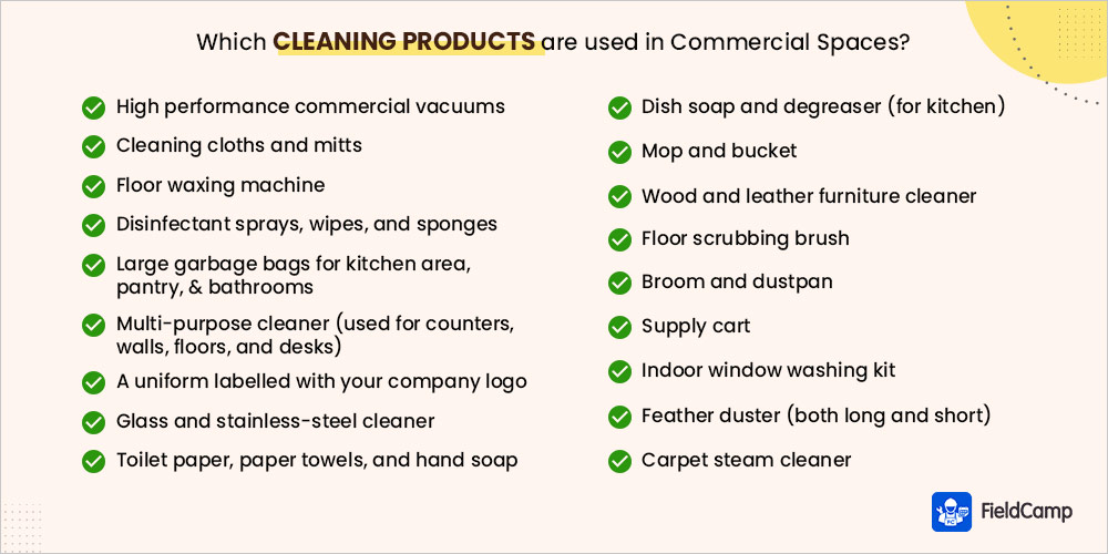Commercial Cleaning Supplies List: 13 Must-Have Products