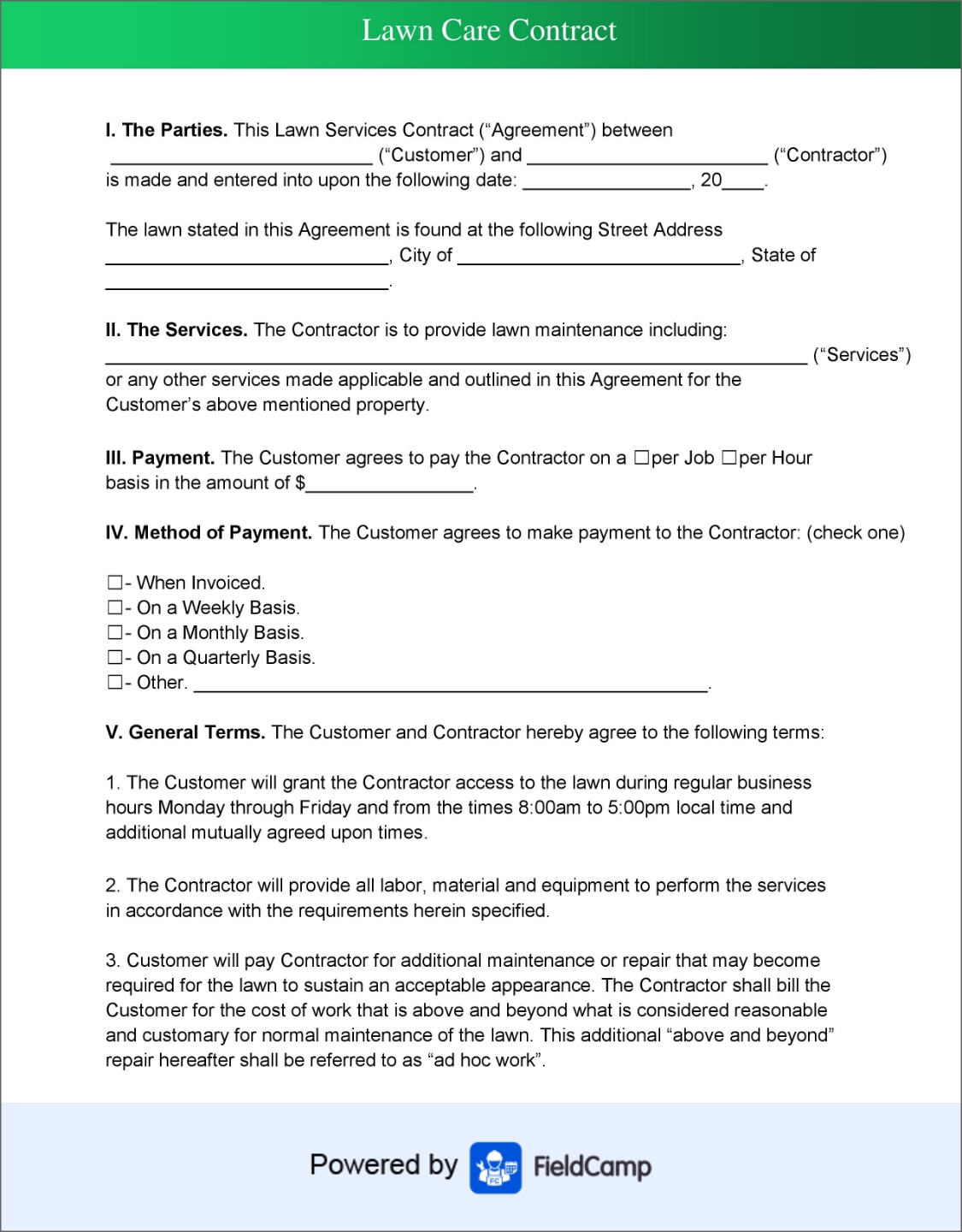 Lawn Care Contract Ultimate Guide 2023 Free Template 